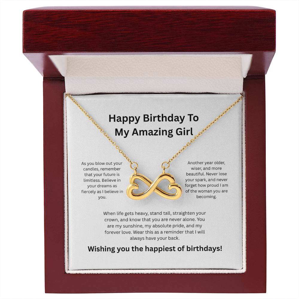 Happy Birthday Luxury Necklace - Personalised Gift for Daughter / Granddaughter