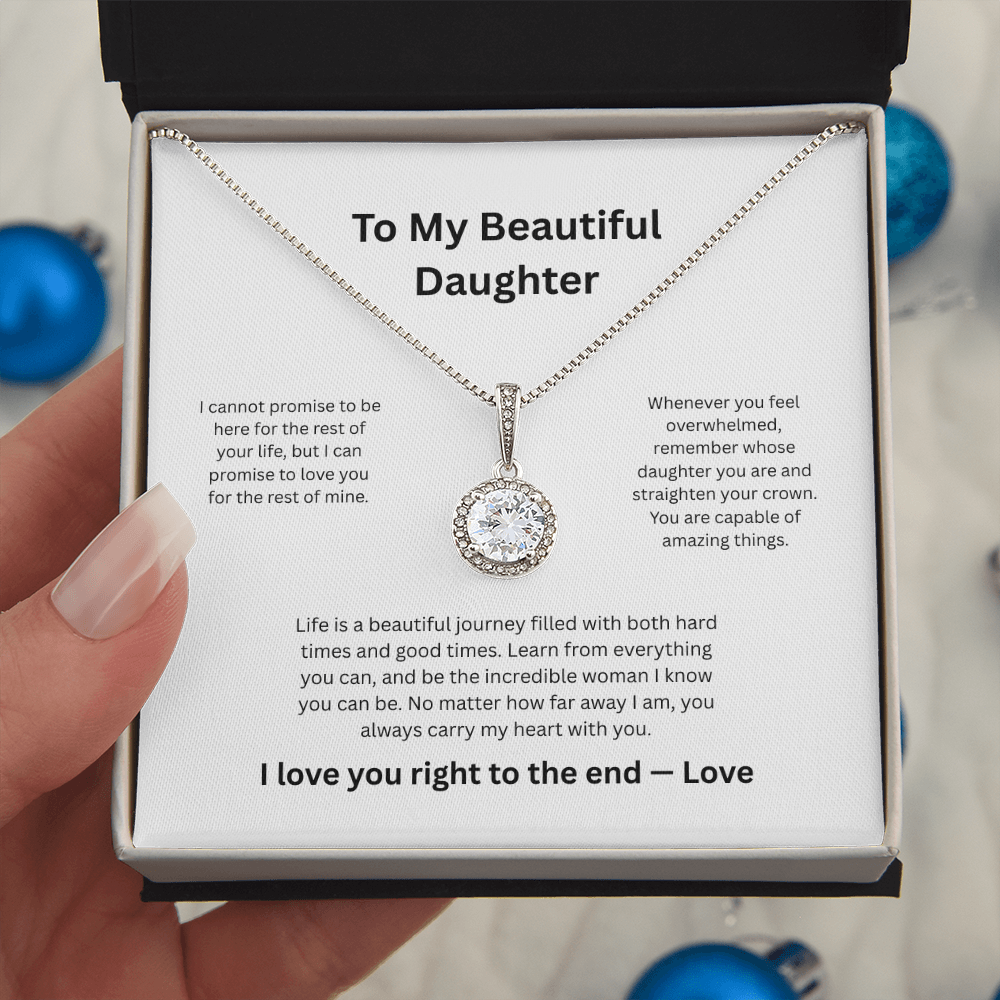 Daughter Birthday Gift Eternal Hope Necklace - Sparkling Crystal Jewelry