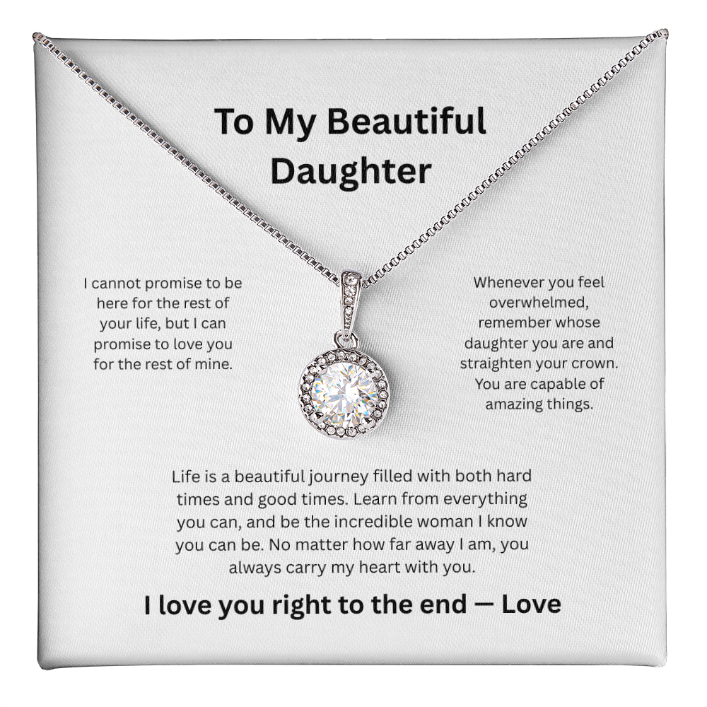 Daughter Birthday Gift Eternal Hope Necklace - Sparkling Crystal Jewelry