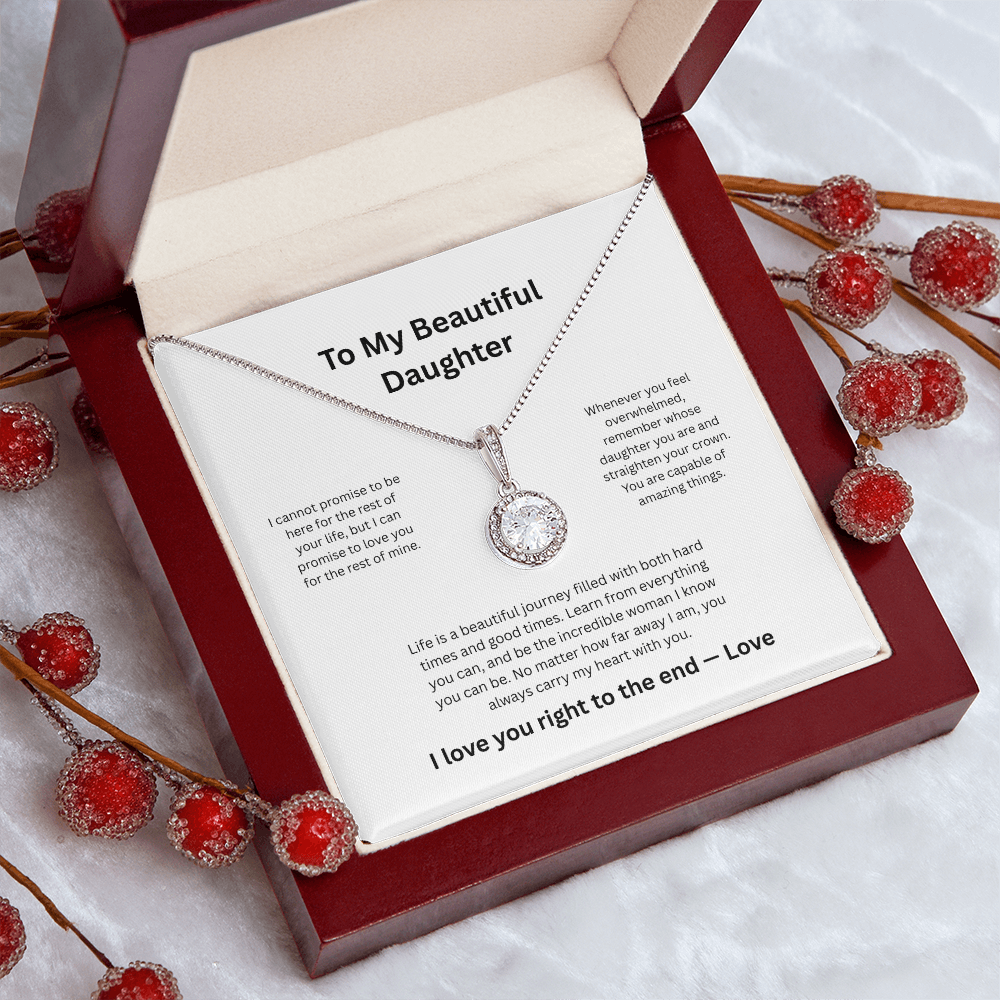 Daughter Birthday Gift Eternal Hope Necklace - Sparkling Crystal Jewelry