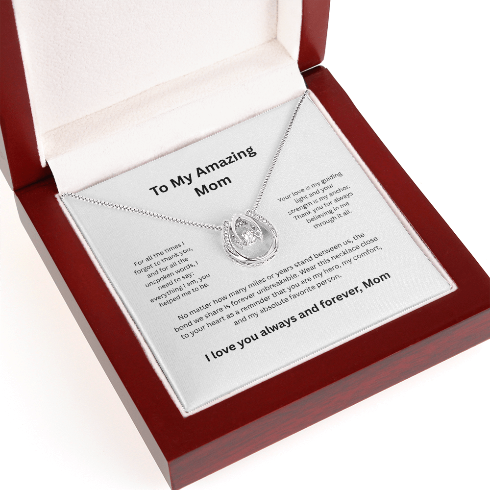 To My Amazing Mom Eternal Hope Necklace - Sentimental Mother Jewelry Gift