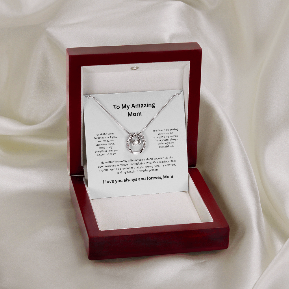 To My Amazing Mom Eternal Hope Necklace - Sentimental Mother Jewelry Gift