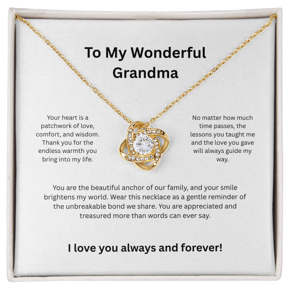 Grandma Grandmother Luxury Heart Necklace - Sentimental Jewelry Gift for Her