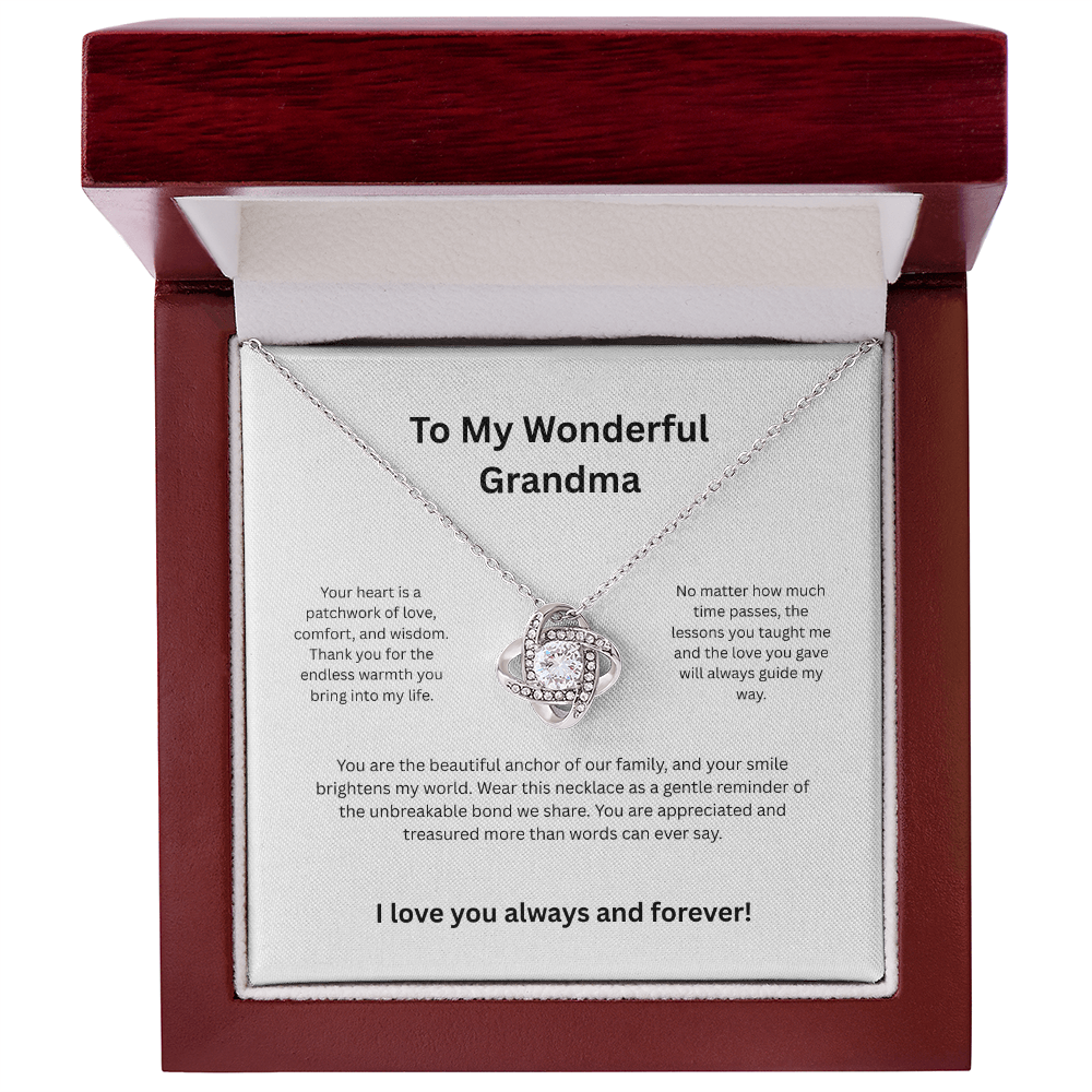 Grandma Grandmother Luxury Heart Necklace - Sentimental Jewelry Gift for Her