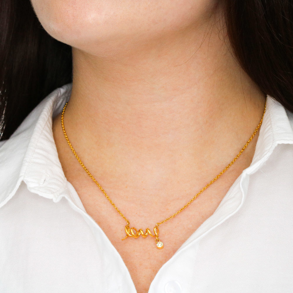 Wife Soulmate Anniversary Gift Forever Love Necklace - 14k White Gold Jewelry
