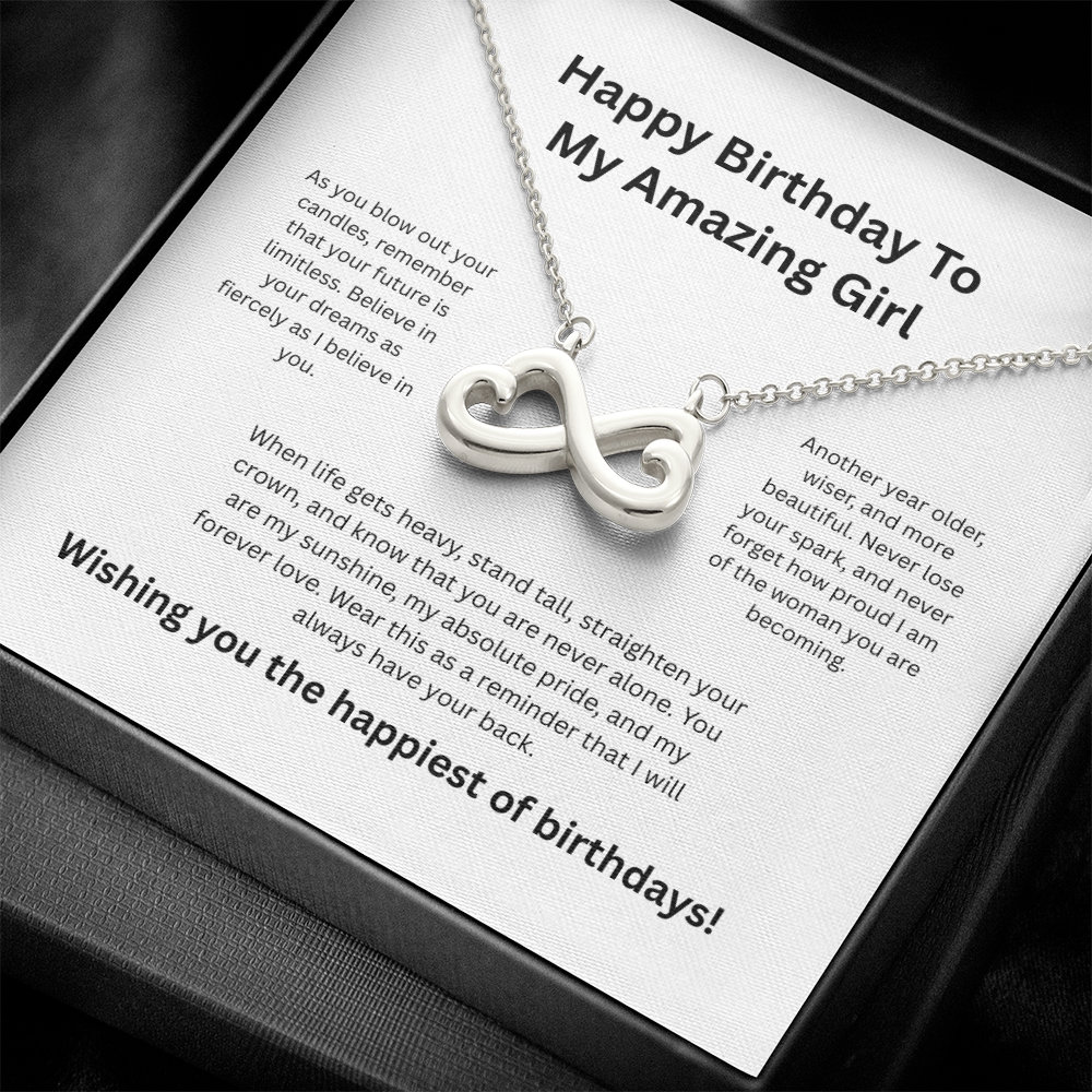 Happy Birthday Luxury Necklace - Personalised Gift for Daughter / Granddaughter