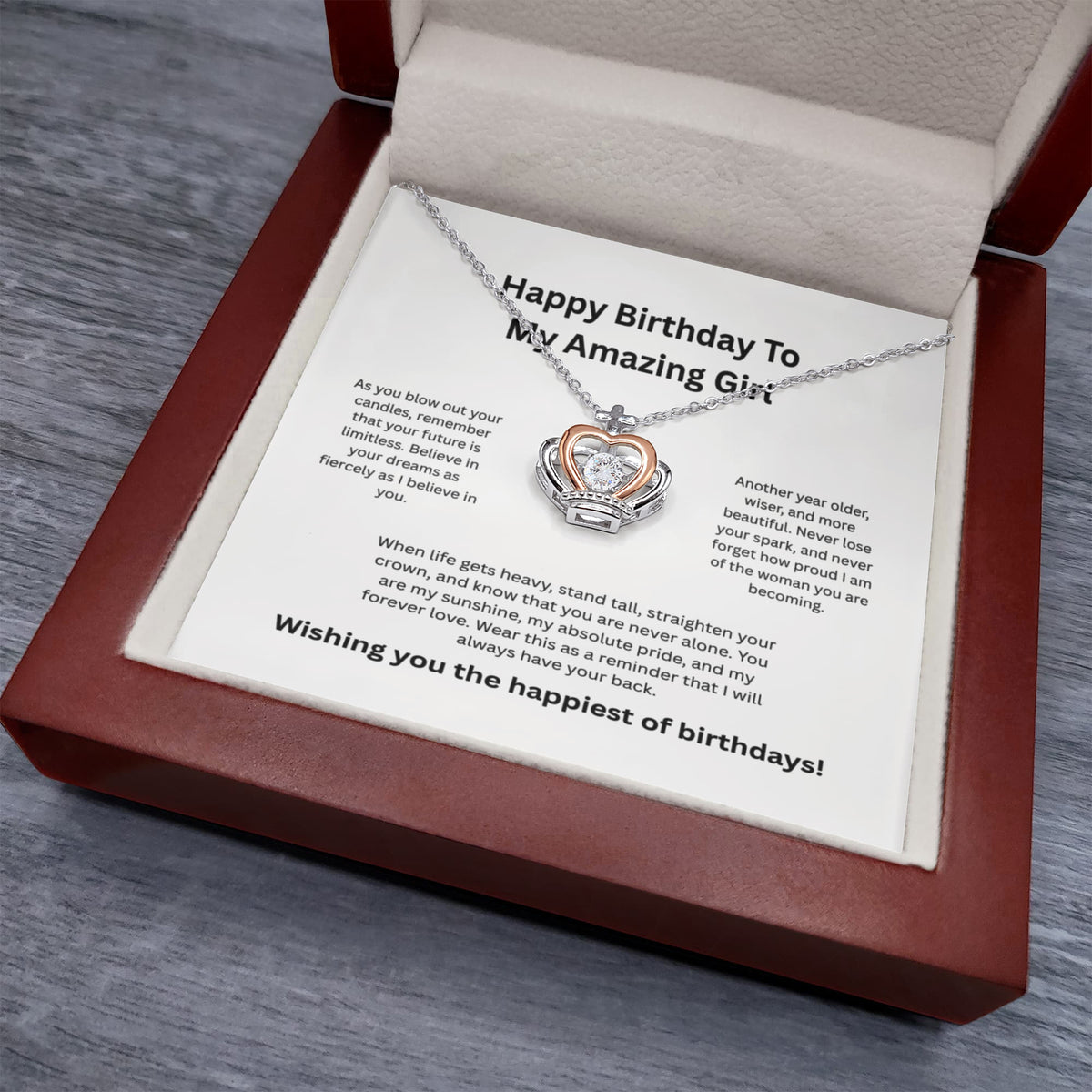 To My Amazing Girl Necklace - Romantic Birthday Jewelry Gift for Fiancée/Wife