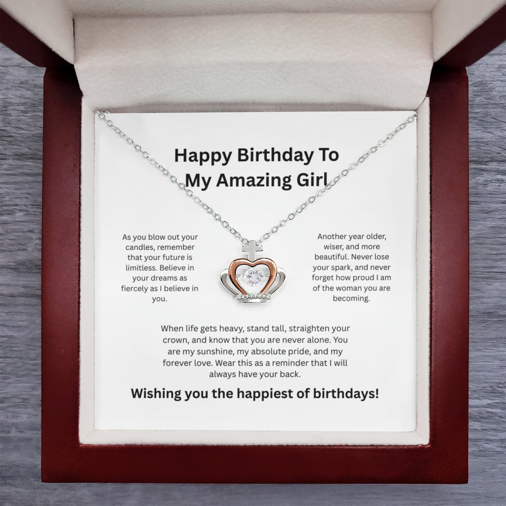 To My Amazing Girl Necklace - Romantic Birthday Jewelry Gift for Fiancée/Wife